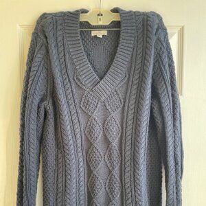 L.L. Bean Signature cotton tunic-length fisherman sweater